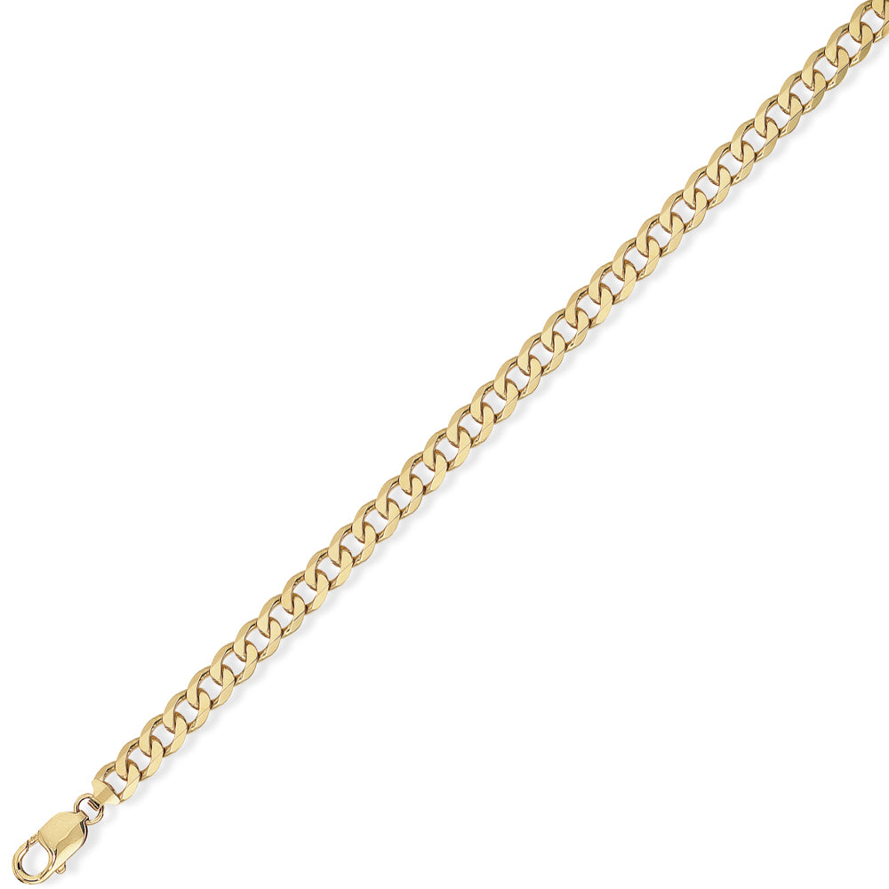 9ct Gold  Quality Curb Pendant Chain Necklace - 4.3mm gauge - CNNR02026D