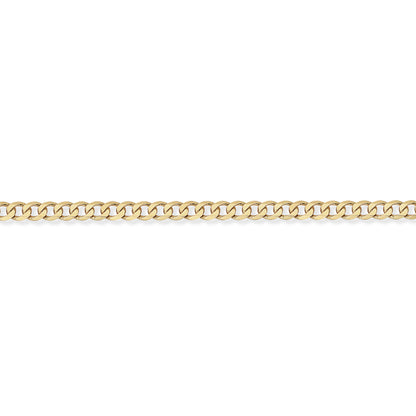 9ct Gold  Curb Pendant Chain Bracelet 4.3mm gauge 7.25 inch - CNNR02026D