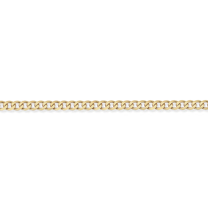 9ct Gold  Quality Curb Pendant Chain Anklet 4.3mm gauge 9.5 inch - CNNR02026D