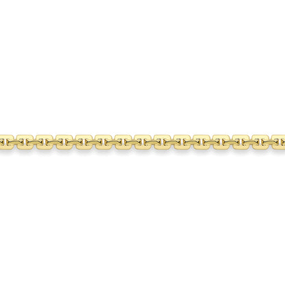 9ct Gold  Square Edge Trace Link Pendant Chain Necklace 1.2mm - CNNR02754