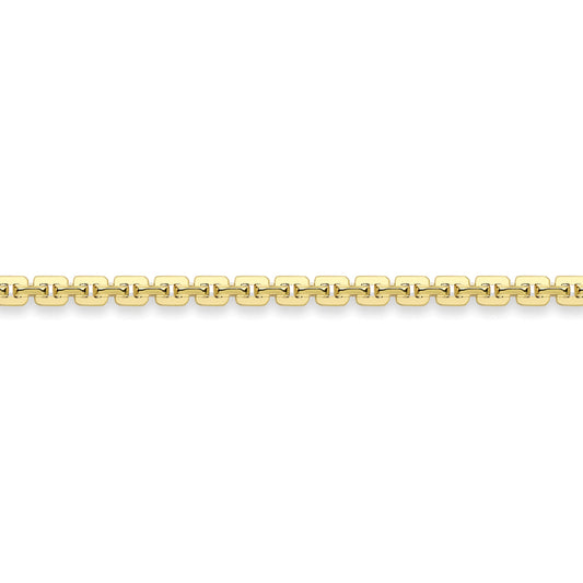 9ct Gold  Square Link Trace Pendant Chain Necklace 1.4mm - CNNR02071