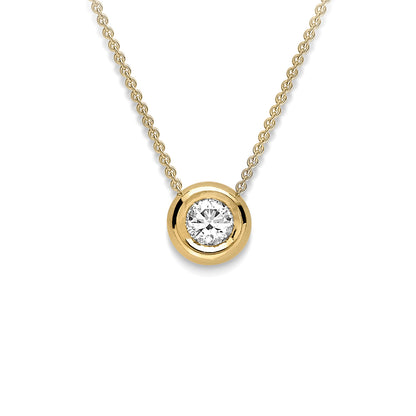 18ct Gold  Diamond Slider Charm Necklace - CBNR02148-18