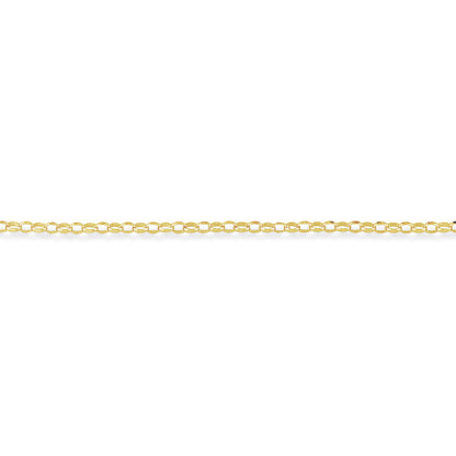 9ct Gold  Oval Belcher Pendant Chain Bracelet 2.35mm 7.25 inch - CNNR02228