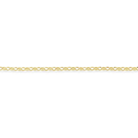 9ct Gold  Oval Belcher Pendant Chain Necklace - 2.35mm - CNNR02228