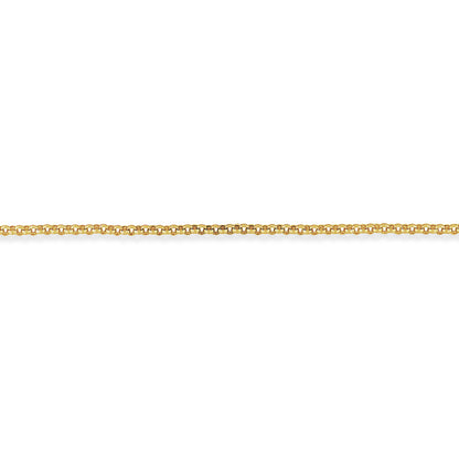 9ct Gold  Round Belcher Pendant Chain Necklace - 2.6mm - CNNR02262