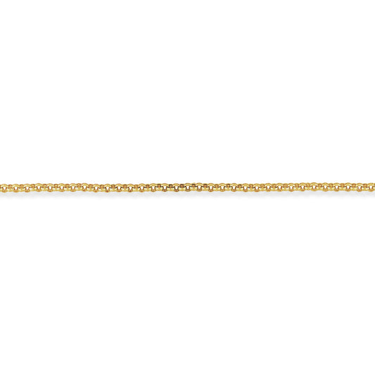 9ct Gold  Round Belcher Pendant Chain Bracelet 2.6mm 7.25 inch - CNNR02262