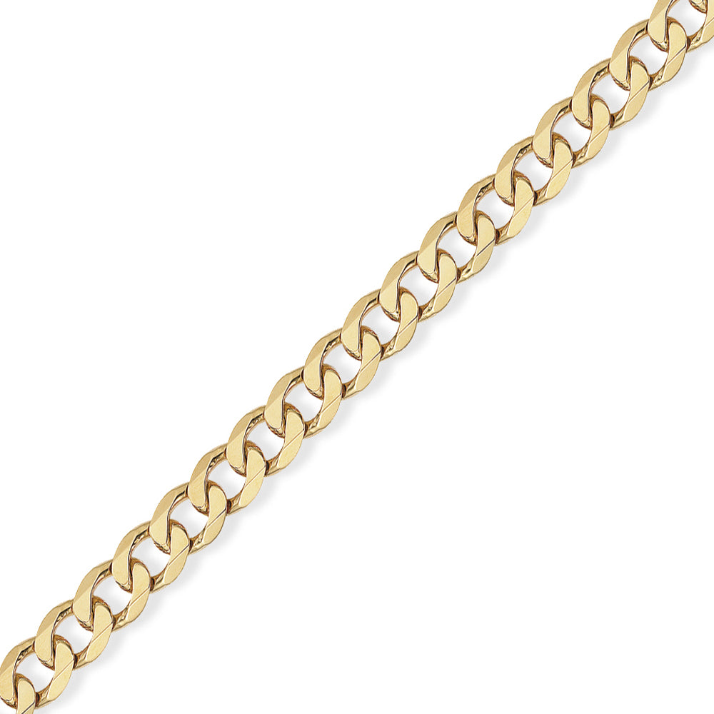 9ct Gold  Quality Curb Pendant Chain Necklace - 5.9mm gauge - CNNR02269