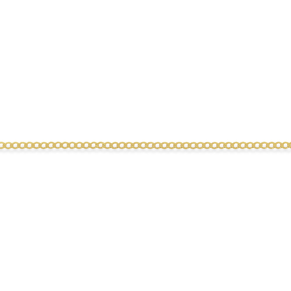 9ct Gold  Curb Pendant Chain Bracelet 2.5mm gauge 7.25 inch - CNNR02273
