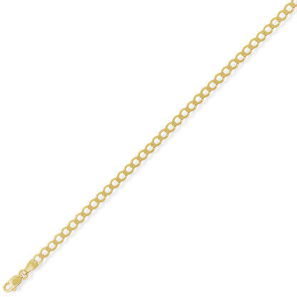 9ct Gold  Curb Pendant Chain Necklace - 3.4mm gauge - CNNR02274