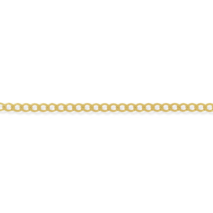 9ct Gold  Curb Pendant Chain Bracelet 4.2mm gauge 7.25 inch - CNNR02275