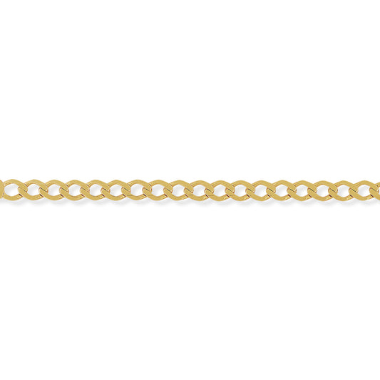 9ct Gold  Curb Pendant Chain Bracelet 5.5mm gauge 8.25 inch - CNNR02277