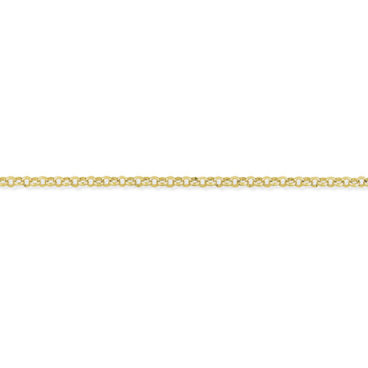 9ct Gold  Round Belcher Pendant Chain Bracelet 3.3mm 7.25 inch - CNNR02305