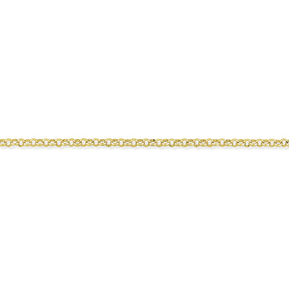 9ct Gold  Round Belcher Pendant Chain Bracelet 3.3mm 7.25 inch - CNNR02305