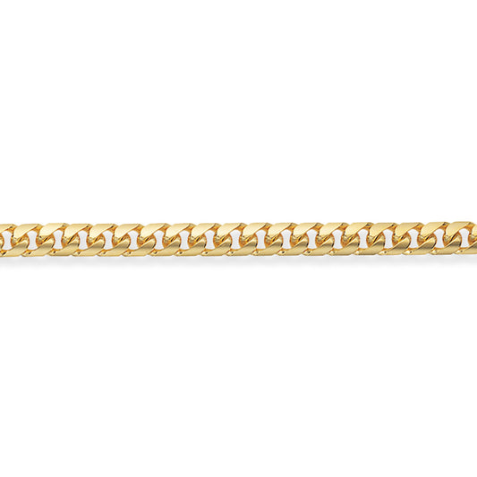 9ct Gold  Bombe Domed Curb Chain Bracelet 5mm 7 inch - CNNR02327