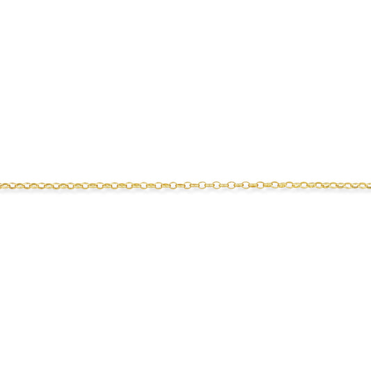 9ct Gold  Oval Belcher Pendant Chain Bracelet 2.6mm 7.25 inch - CNNR02384