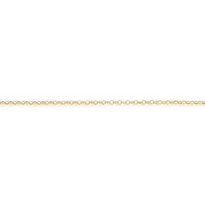 9ct Gold  Oval Belcher Pendant Chain Bracelet 2.6mm 7.25 inch - CNNR02384