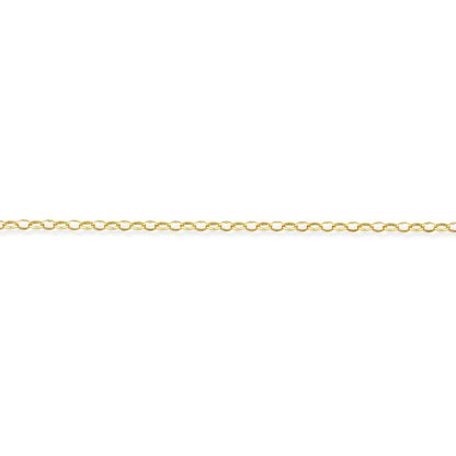 9ct Gold  Oval Belcher Pendant Chain Bracelet 3.4mm 7.25 inch - CNNR02385