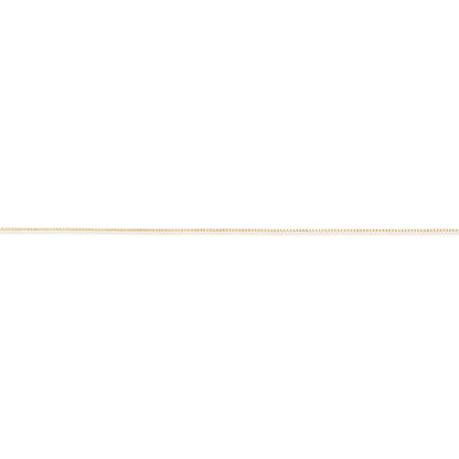 9ct Gold  Box Link Pendant Chain Necklace - 0.8mm gauge - CNNR02454