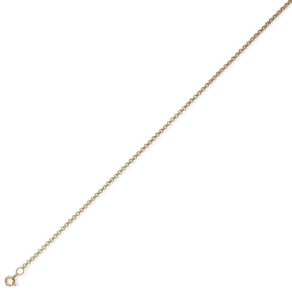 9ct Gold  Round Belcher Pendant Chain Necklace - 2.1mm - CNNR02531