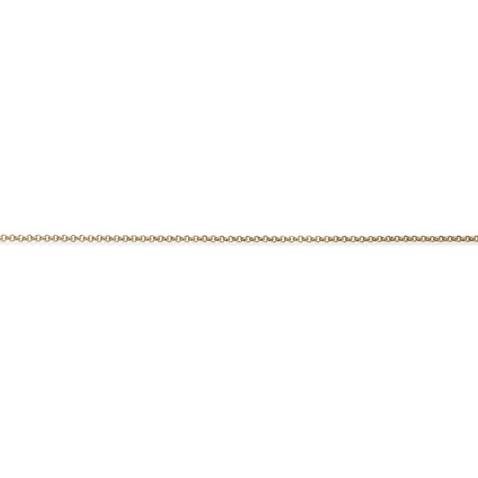 9ct Gold  Round Belcher Pendant Chain Bracelet 2.1mm 7.25 inch - CNNR02531