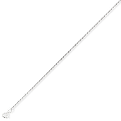 18ct White Gold  Classic Curb Pendant Chain Necklace - 0.9mm gauge - CWNR02025