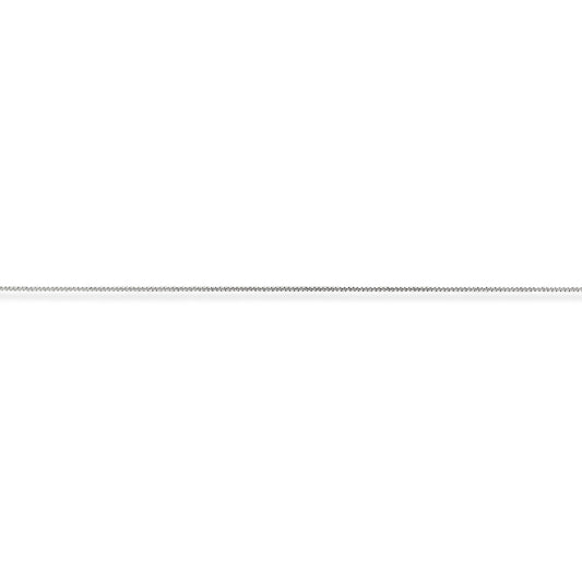 9ct White Gold  Classic Curb Pendant Chain Necklace - 0.65mm gauge - CNNR02606
