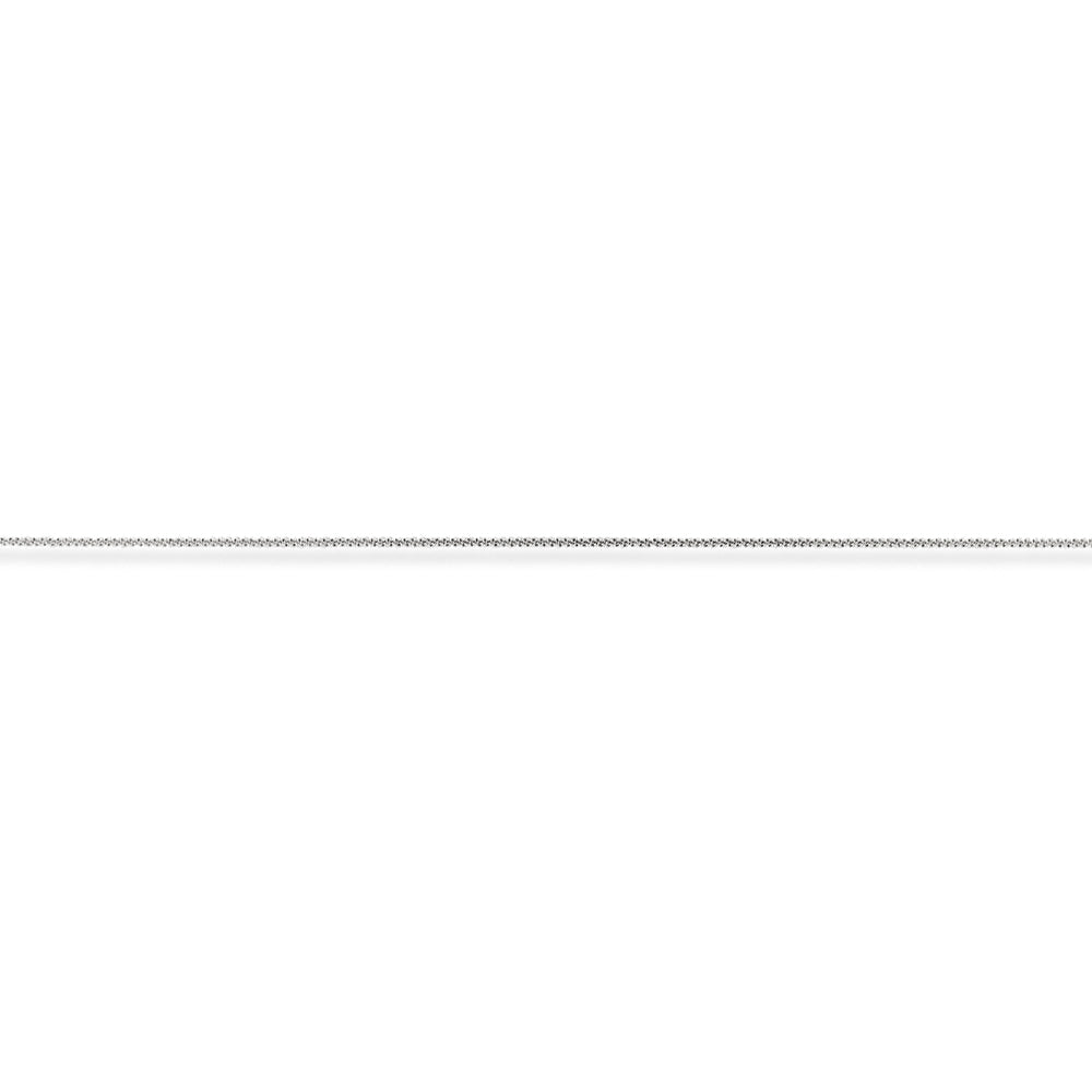 9ct White Gold  Classic Curb Pendant Chain Necklace - 0.65mm gauge - CNNR02606