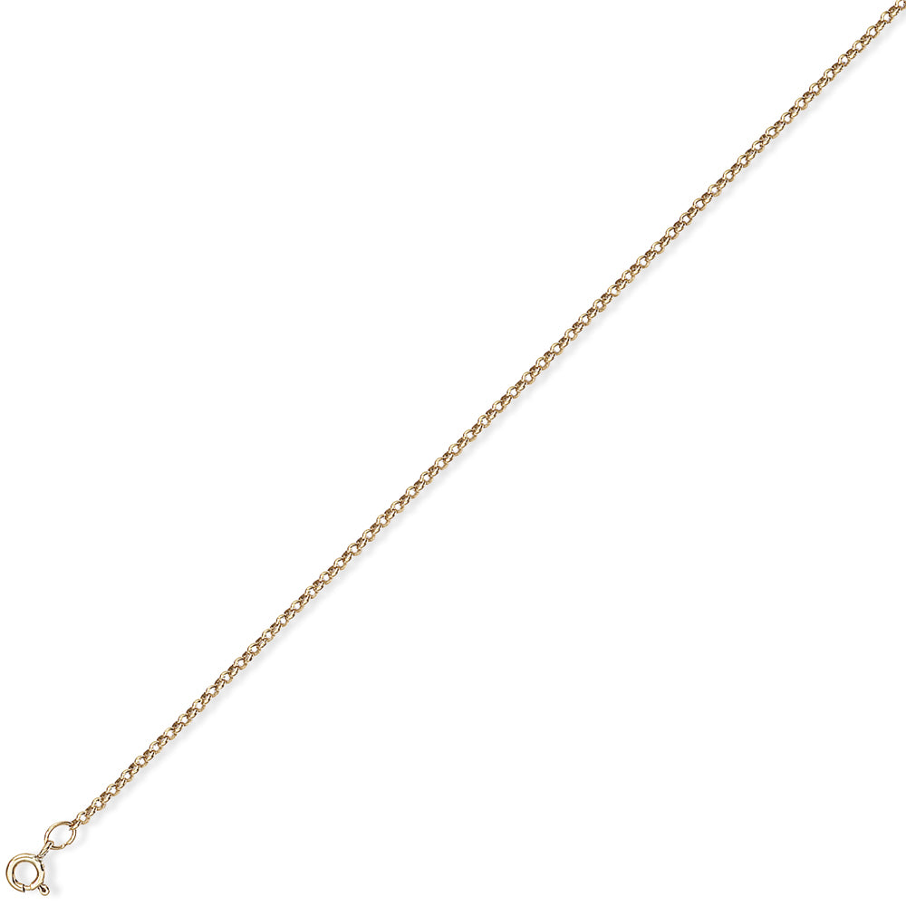 9ct Gold  Round Belcher Pendant Chain Necklace 2mm - CNNR02142