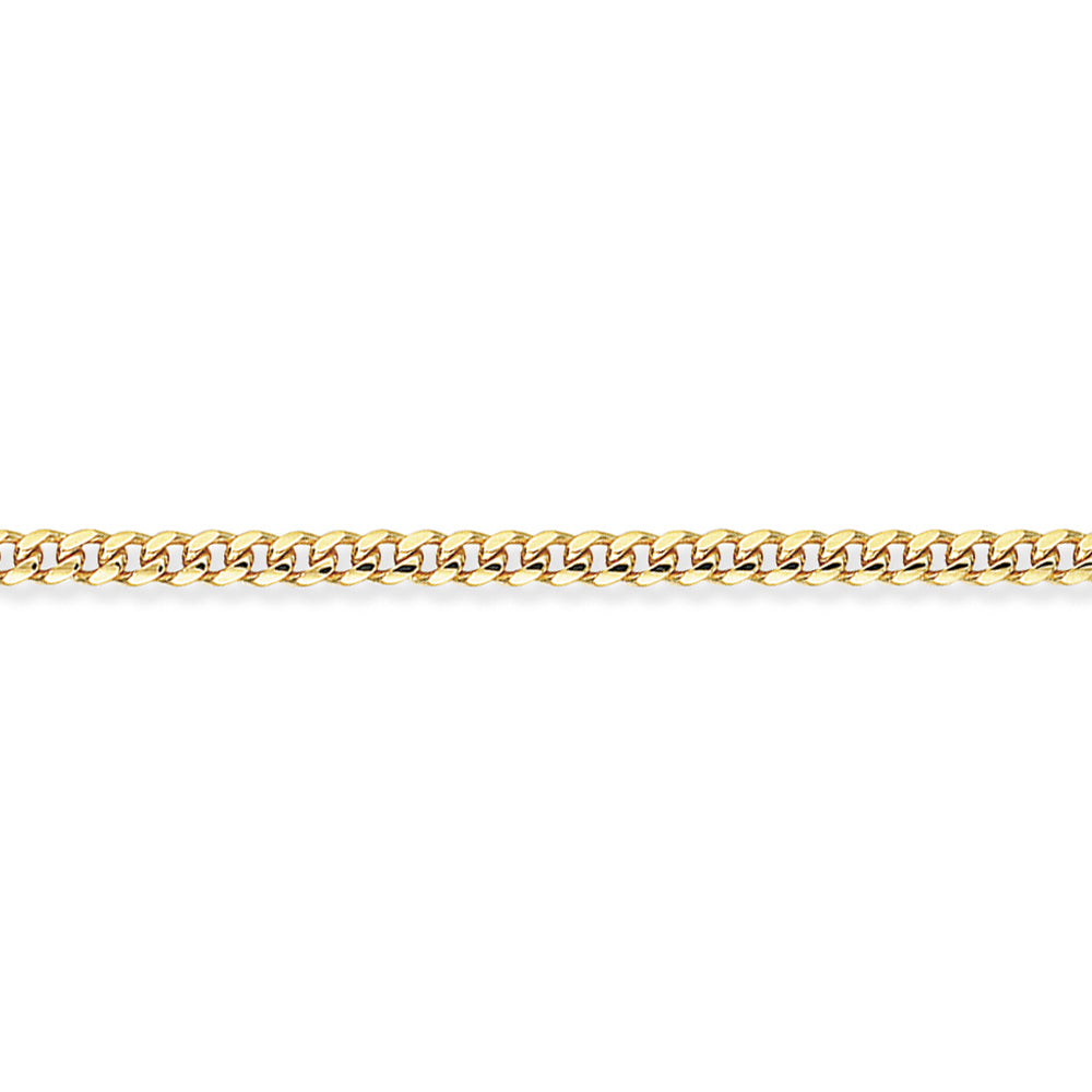 9ct Gold  Bombe Dombed Curb Bracelet 3.5mm 8.5" 21cm - CNNR02675-08