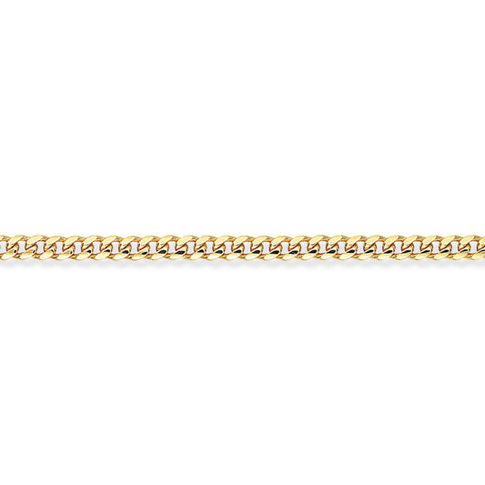 9ct Gold  Bombe Curb Bracelet Chain 7.25" 18cm 7.25 inch - CNNR02675