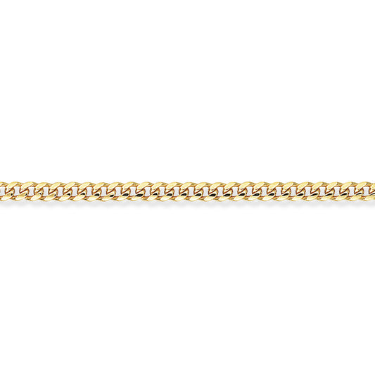 9ct Gold  Bombe Dombed Curb Bracelet 3.5mm 8.5" 21cm - CNNR02675-08