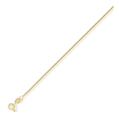 9ct Light Yellow Gold  Curb Pendant Chain Necklace - 1.1mm gauge - CNNR02707