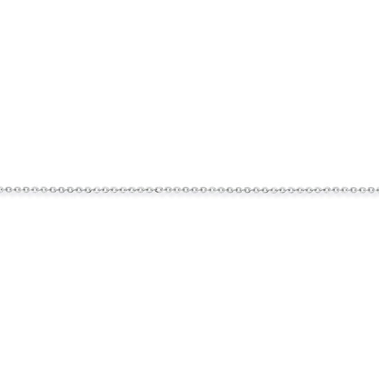 9ct White Gold  Fine Trace Pendant Chain Necklace - 1.2mm gauge - CNNR02736