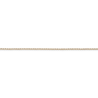 9ct Gold  Round Belcher Pendant Chain Necklace - 1.5mm - CNNR02738