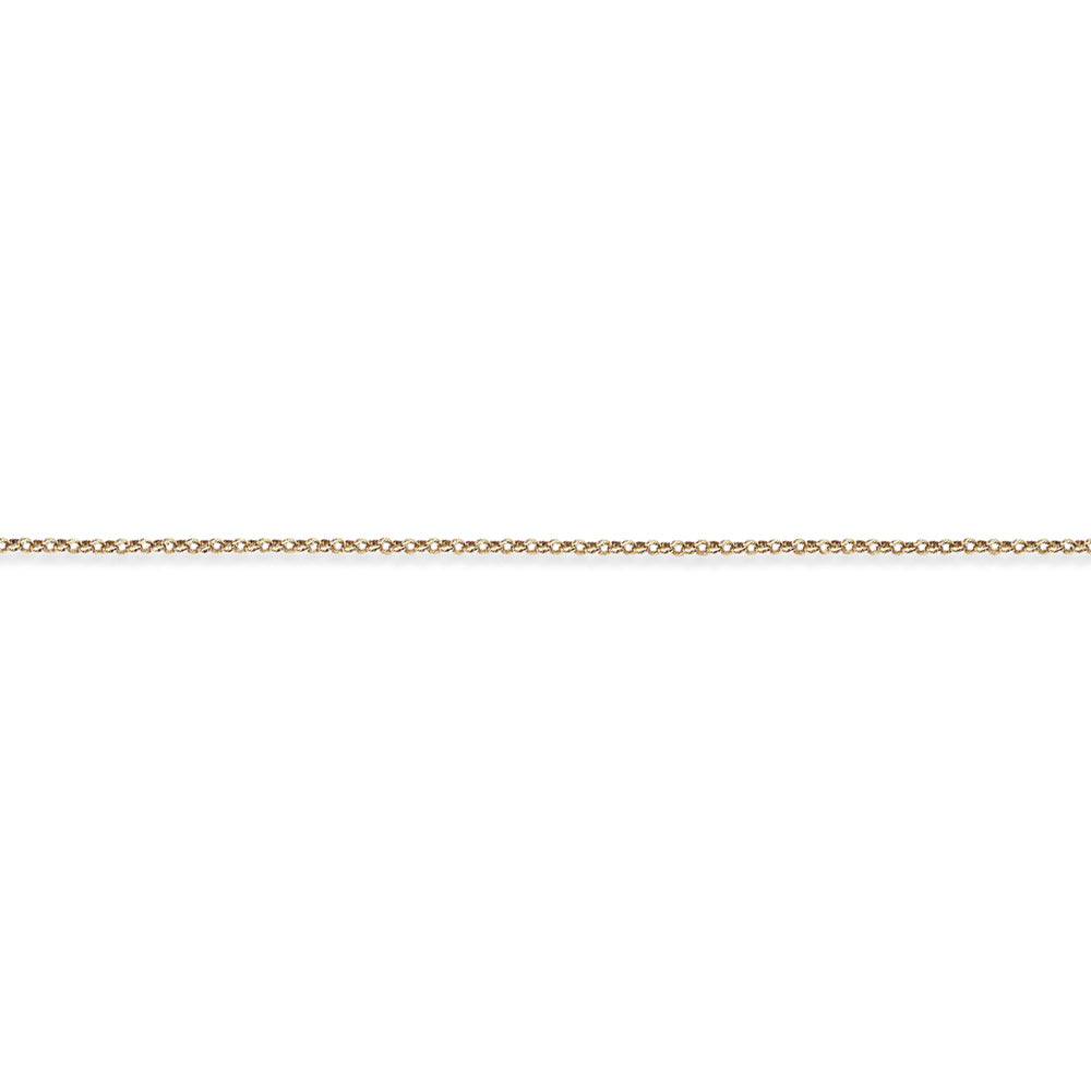 9ct Gold  Round Belcher Pendant Chain Necklace - 1.5mm - CNNR02738