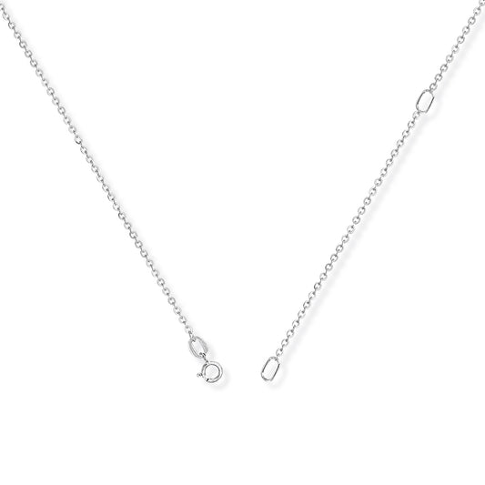 9ct White Gold  Convertible Trace to Pendant Chain Necklace 1.2mm - CNNR02825