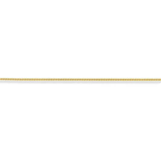 9ct Light Yellow Gold  Curb Pendant Chain Necklace - 1.3mm gauge - CNNR02866