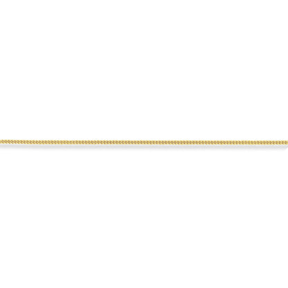 9ct Light Yellow Gold  Curb Pendant Chain Necklace - 1.3mm gauge - CNNR02866