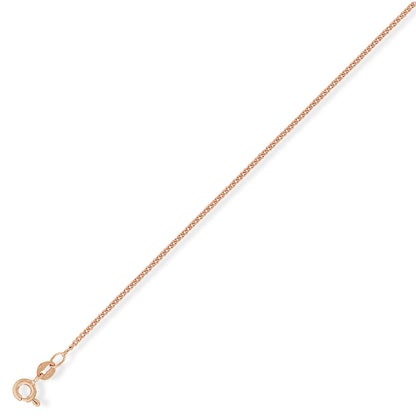 9ct Pink Rose Gold  Classic Curb Pendant Chain Necklace - 1.1mm - CNNR02869