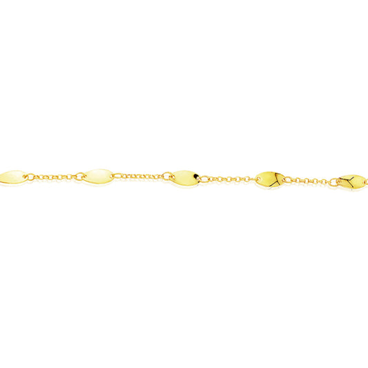 9ct Gold  - Fancy 7.5"/19cm Bracelet - CNNR02929-07