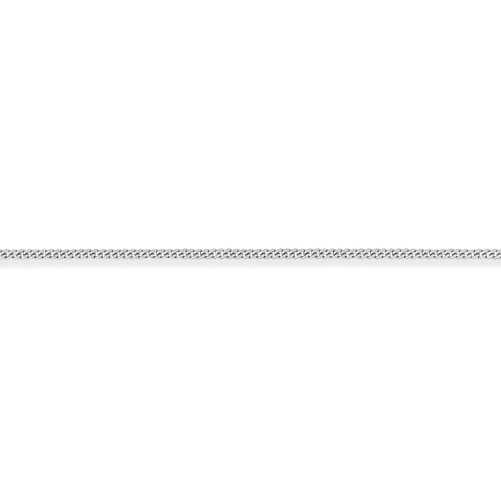 9ct White Gold  Diamond-Cut Curb Pendant Chain Necklace - 1.75mm - CNNR02947