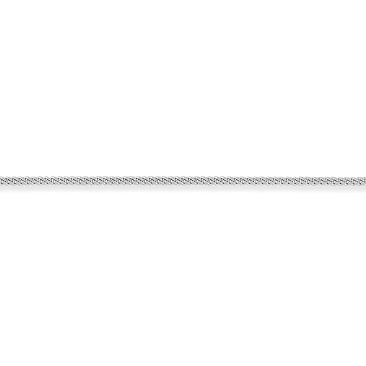 9ct White Gold  Diamond-Cut Curb Pendant Chain Necklace - 2.1mm - CNNR02948