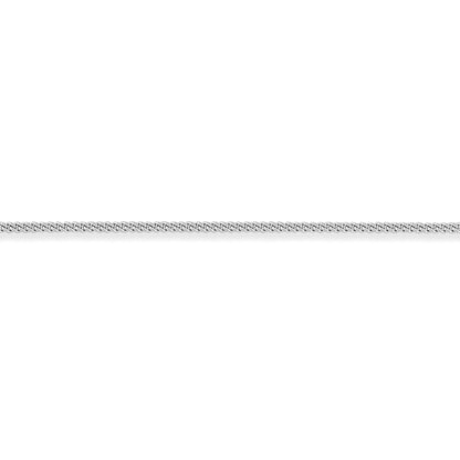 9ct White Gold  Diamond-Cut Curb Pendant Chain Necklace - 2.1mm - CNNR02948