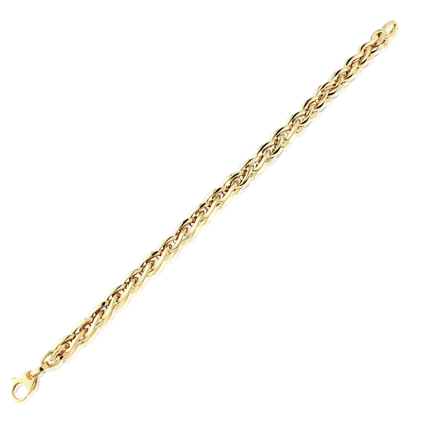 Ladies 9ct Gold  7mm Spiga Bracelet 7.5" - CNNR02958