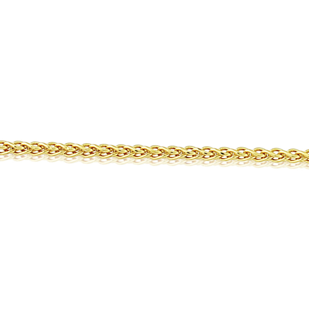 18ct Gold  Classic Spiga Pendant Chain Necklace 1.1mm Gauge - CBNR02962