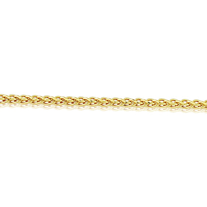 18ct Gold  Classic Spiga Pendant Chain Necklace 1.1mm Gauge - CBNR02962