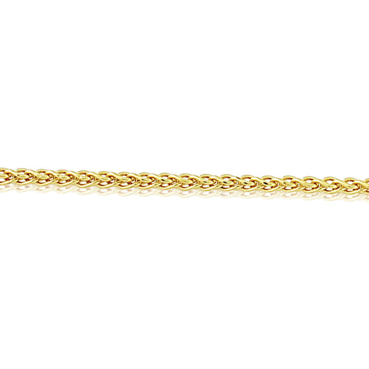 9ct Gold  Silky Spiga Pendant Chain Necklace - 1.1mm Gauge - CNNR02962