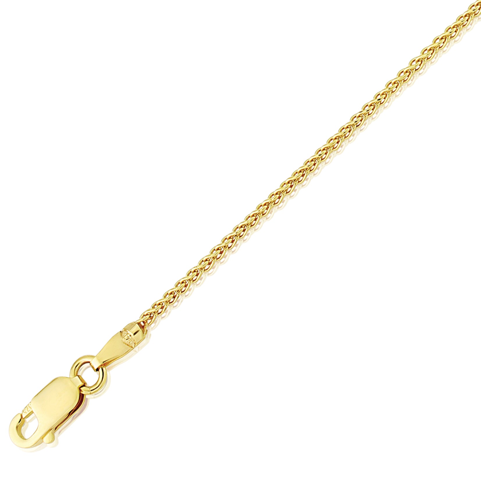 9ct Gold  Silky Spiga Pendant Chain Necklace - 1.1mm Gauge - CNNR02962