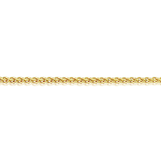 18ct Gold  Classic Spiga Pendant Chain Necklace 1.1mm Gauge - CBNR02962