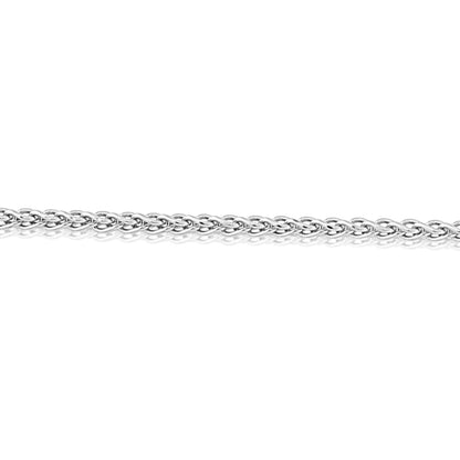 18ct White Gold  Silky Spiga Pendant Chain Necklace - 1.1mm Gauge - CWNR02964